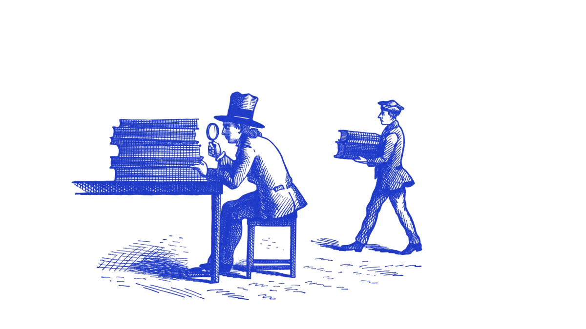 Engraving illustrating how ai buyers review your company's data before making an offer